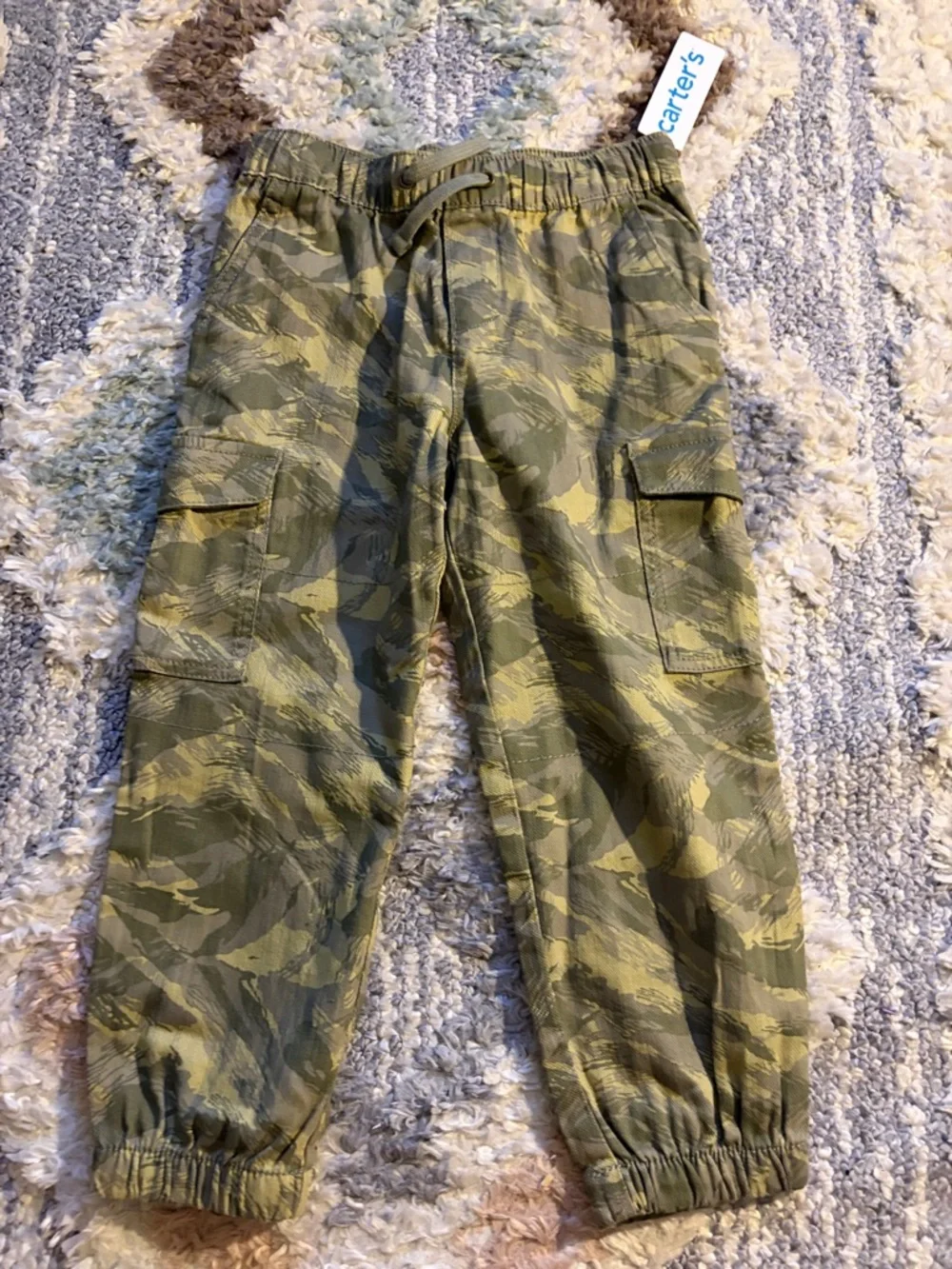 Carter's Olive Camo Jogger Pants for Kids